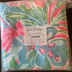 Lilly Pulitzer, New in packaging, lounge towel. 100% polyester, 40” x 72”